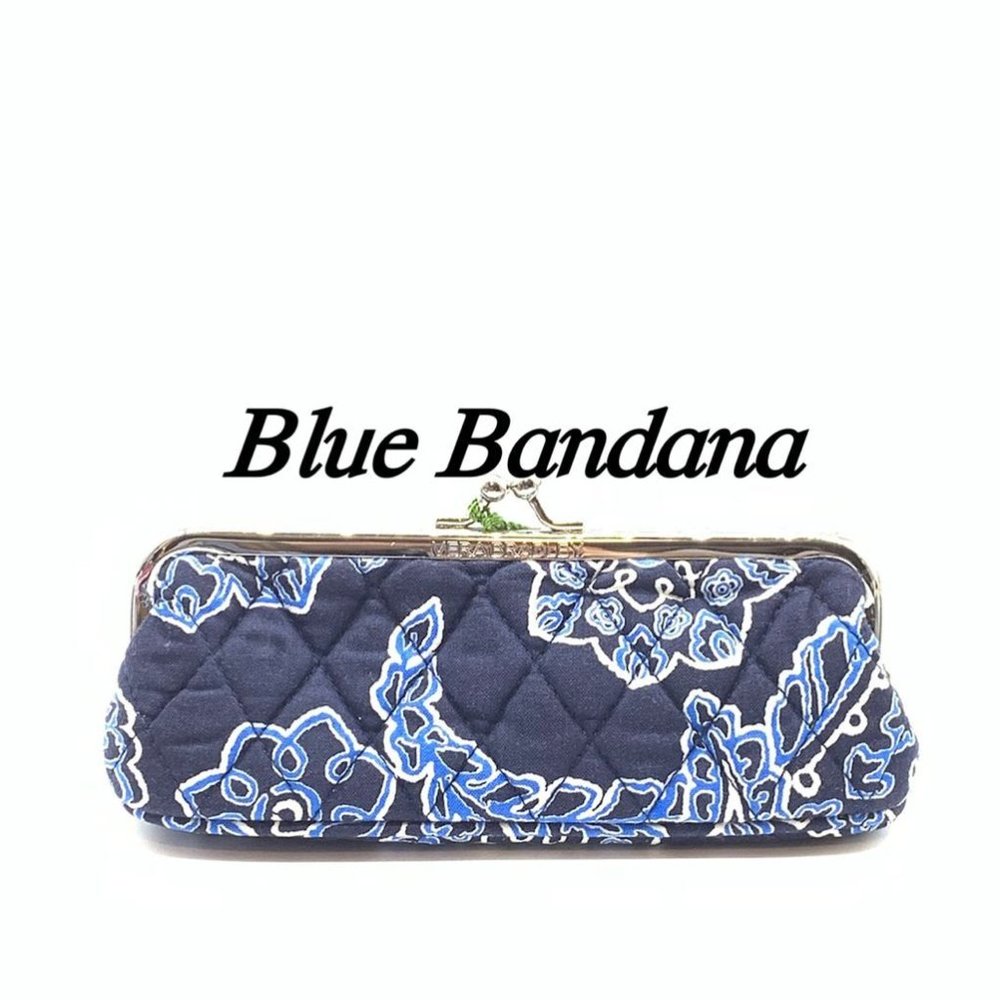 Vera Bradley Kisslock Case in Blue Bandana
